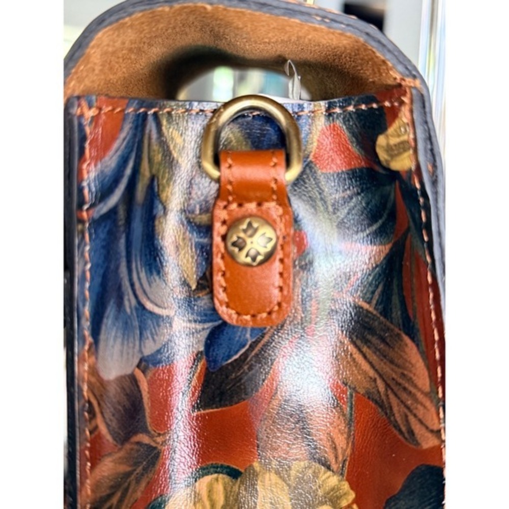 NWT $249 Patricia Nash Marigold Harvest Floral Leather Satchel Crossbody Bag - Picture 6 of 15
